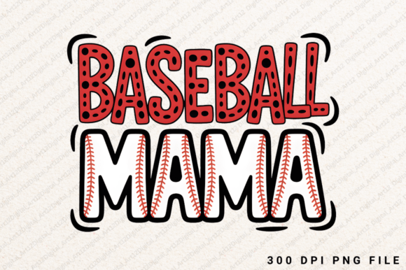 Baseball Mama PNG: A Versatile Graphic for T-Shirt Designs and Content Publishing