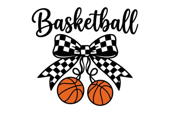 Basketball Bow Sports Mom Design: A Versatile Graphic for T-Shirt Projects