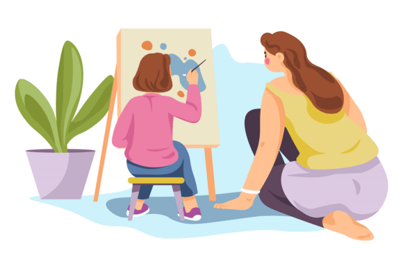 Creative Kid Parenthood Graphics for Illustration Lovers
