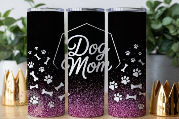 Dog Mom Glitter Paw Prints 20oz Tumbler Review
