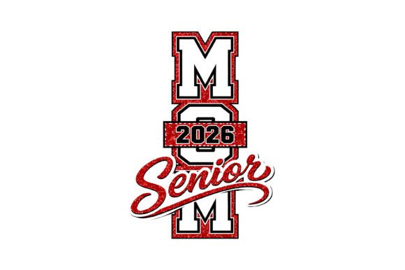 Glitter Senior Mom 2026 Design: A Sparkling Graphic Asset for T-Shirt and Branding Projects