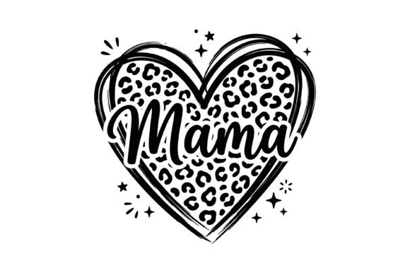Mama Leopard Heart SVG: A Versatile Graphic for T-Shirt Designs and More