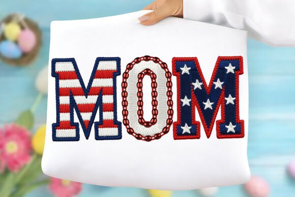 Mom 4th of July PNG: A Vibrant Graphic for T-Shirt Designs