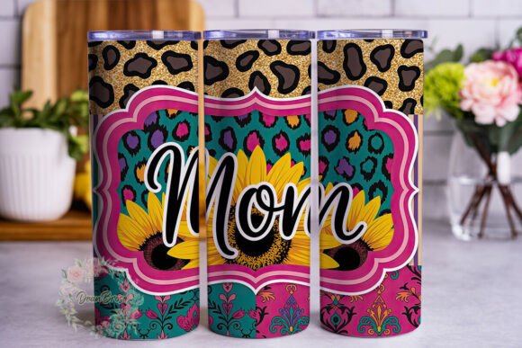 Mom Glitter Sunflower Leopard Wrap Design Review