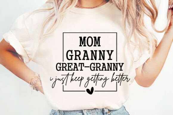 Mom Granny Great Granny Png: A Unique Graphic Design Asset for T-Shirt Designs