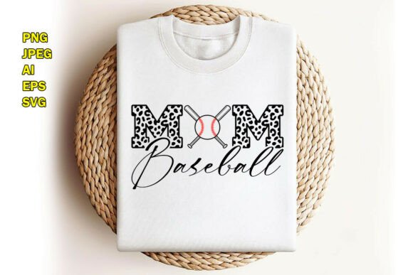 Mom Leopard Baseball T-Shirt Design – A Versatile Graphic for Local Branding