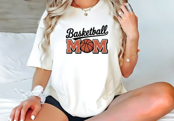 Retro Basketball Mom Mama Basketball Graphic Design Asset for T-Shirt Designs