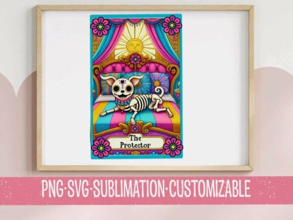 Skeleton Dog Tarot Card SVG PNG Review for Real Projects