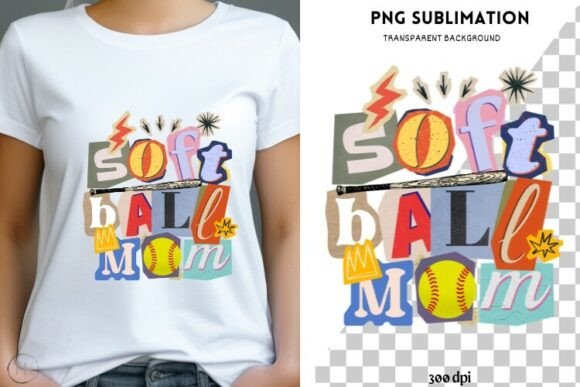 Softball Mom Png Design: A Versatile Illustration for Modern Branding