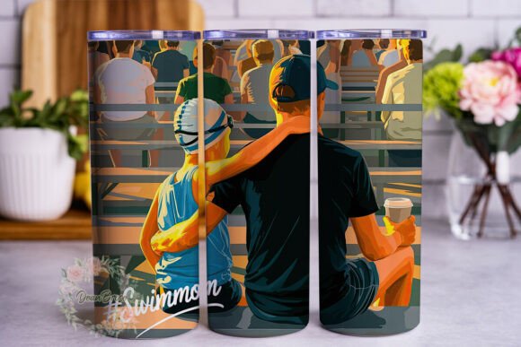 Swim Mom Bleachers 20oz Tumbler Wrap Review