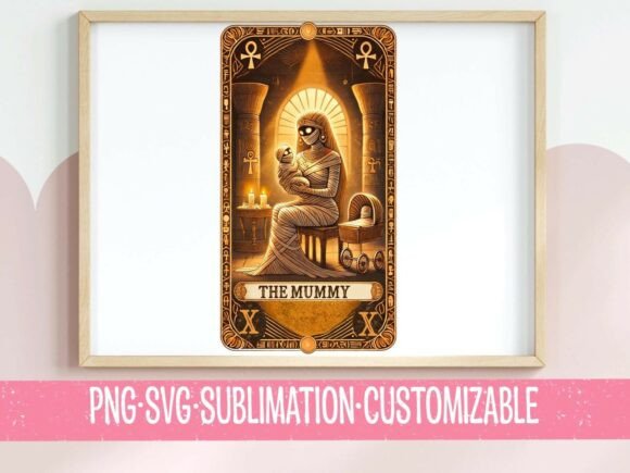The Mummy Tarot Card SVG PNG: A Unique Graphic Design Asset for T-Shirt Designs
