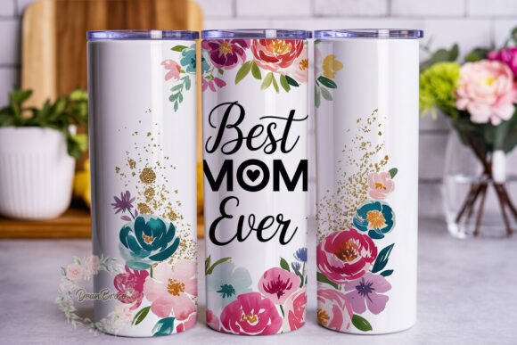 Vibrant Floral Mom Tumbler Wrap – A Must-Have Graphic for Handmade Creations